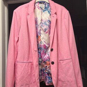 Joules Pink Women's Blazer with Floral Lining